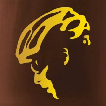 Hlava cyklista zlatá