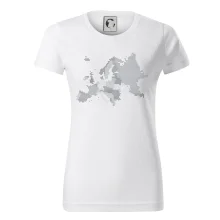 Mapa Evropy - srdce v Ukrajině