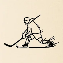 Kreslený hokejista tučnou fixou