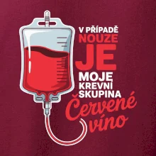 V případě nouze je moje krevní skupina červené víno