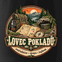 Lovec pokladů vintage horský odznak
