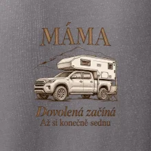 Máma dovolená začíná až si konečně sednu obytný pick-up