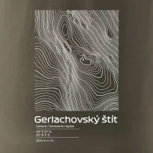 Gerlachovský štít - vrstevnice v obdélníku