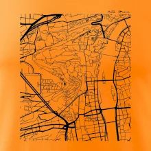 Praha Malá Strana - Mapa černobílá