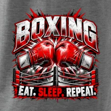 Boxerské rukavice v ringu eat sleep repeat