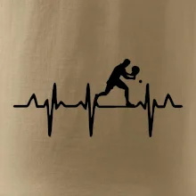 EKG stolní tenista stojící