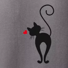 Zamilovaná kočka zezadu