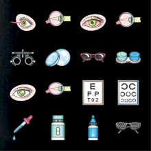 Oční lékař ikony