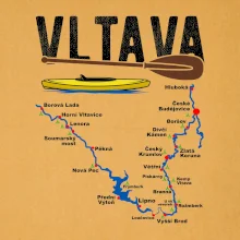 Mapa řeky Vltavy