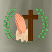 Věnec - kříž a modlení