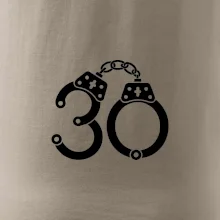 Narozeninové tričko pro policajta - pouta 30