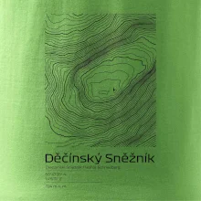 Děčínský Sněžník - vrstevnice v obdélníku