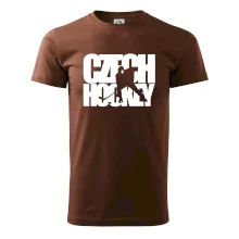 Czech hockey - nápis s hokejistou - Mistrovství světa v ledním hokeji 2026