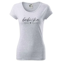 Babička Tričko se jmény dětí psací písmo