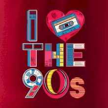 I love 90s - srdce a kazeta