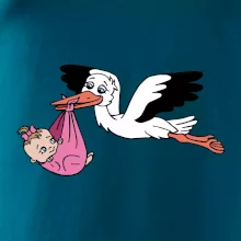 Čáp a miminko - holka (Hana-creative)