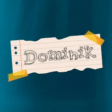 Papírek se jmenovkou - vlastní jméno