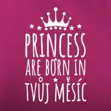 Princesses are born in (vlastní nápis měsíc narození)