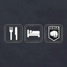 Eat sleep MMA v řádku