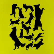 Border kolie siluety