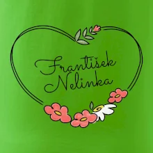 Srdce velké - Tričko se jmény dětí