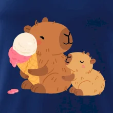 Kapybara se zmrzlinou