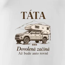 Táta dovolená začíná až bude auto rovně obytný pick-up