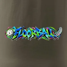 Florbalové graffiti v neonových barvách