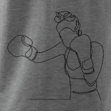 Žena boxerka jedním tahem