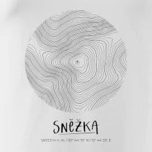 Sněžka - vrstevnice v kruhu