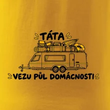Táta vezu půl domácnosti rodinný karavan