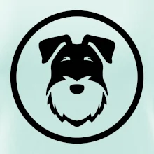 Knírač v kolečku na prsu