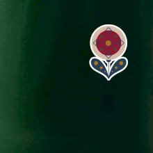 Folklor na prsu květina kulatá