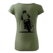 Motorkář na zádech - silnice