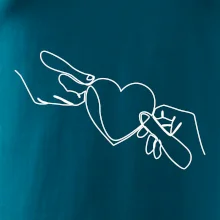 Dvě ruce a srdce jedním tahem