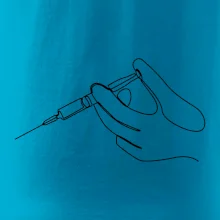 Ruka a injekce jedním tahem