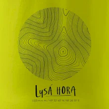 Lysá hora - vrstevnice v kruhu