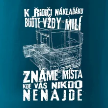 K řidiči náklaďáku buďte vždy milý