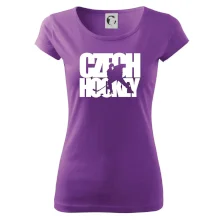 Czech hockey - nápis s hokejistou - Mistrovství světa v ledním hokeji 2026