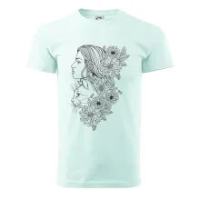 Žena a kočka - kreslená