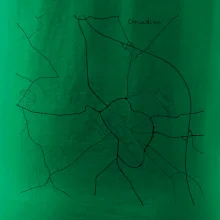 Černobílá mapa Chrudim