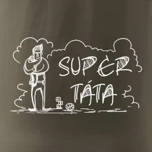 Kreslený nápis super táta