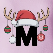 Vanoční rodinná trička - písmeno a čepice