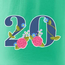 Květinové číslo kreslené - 20