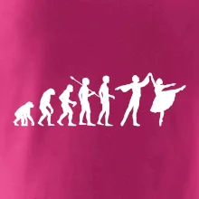 Evoluce tanec - muž a žena se sukní