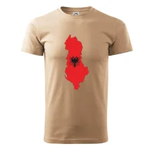 Albánie mapa a znak