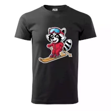 Mýval na lyžích - kreslený