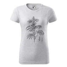 Konopí kytka černobílá