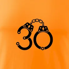 Narozeninové tričko pro policajta - pouta 30