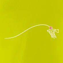 Minimalistická trajektorie míče do koše
